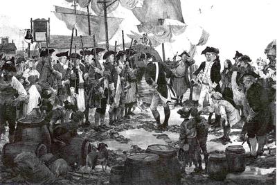 Marine Corps combat art, Continental Marines: The First Recruits, December 1775 (1775), by Col. Charles H. Waterhouse