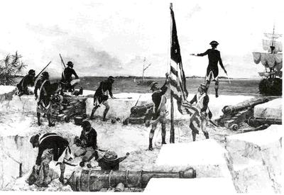 Marine Corps combat art, Continental Marines: Marines at New Providence 1778, by Col. Charles H. Waterhouse