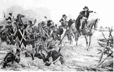 Marine Corps combat art, Continental Marines: Marines with Washington at Princeton, 3 January 1777 (1777), by Col. Charles H. Waterhouse