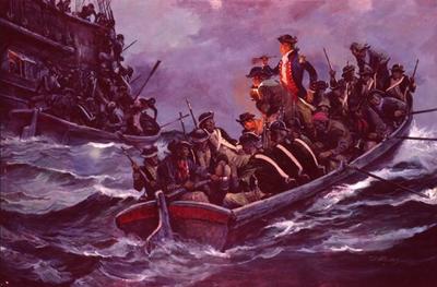 Marine Corps combat art, Continental Marines: Marines on John Paul Jones Raid on Whitehaven, England 1778, by Col. Charles H. Waterhouse