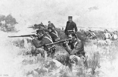 Marine Corps combat art, First 100 Years: Guantanamo, Spanish American War - 1898, by C. Yohn