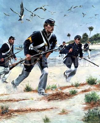Marine Corps combat art, First 100 Years: Into the Hurricane of Fire: The U.S. Marines and the Assault of Fort Fisher (1865 (subject)), by Col. Charles H. Waterhouse