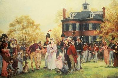 Marine Corps combat art, First 100 Years: Archibald Henderson marries Anne Maria Casenove - 1822, by Col. Charles H. Waterhouse