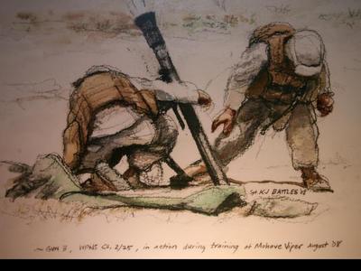 Marine Corps combat art, Global War on Terror: Battles, 2, by SSgt Kristopher J. Battles