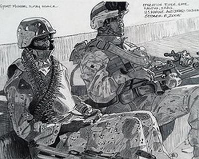 Marine Corps combat art, Global War on Terror: CWO 2 Michael D. Fay, 12, by CWO2 Michael D. Fay