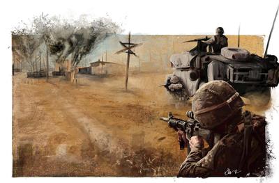 Marine Corps combat art, Global War on Terror: Elize Mc Kelvey, by Elize McKelvey