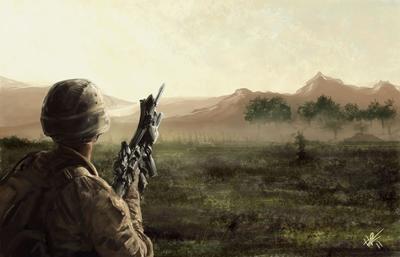Marine Corps combat art, Global War on Terror: Elize Mc Kelvey, 1, by Elize McKelvey