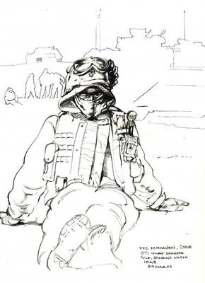 Marine Corps combat art, Global War on Terror: Jack Carrillo, 12, by Sgt. Jack Carrillo