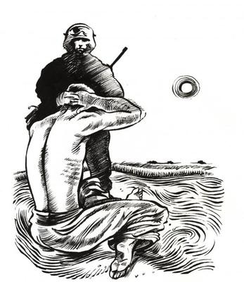 Marine Corps combat art, Global War on Terror: Jack Carrillo, 13, by Sgt. Jack Carrillo
