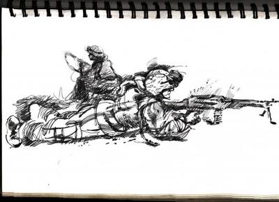 Marine Corps combat art, Global War on Terror: Jack Carrillo, 17, by Sgt. Jack Carrillo