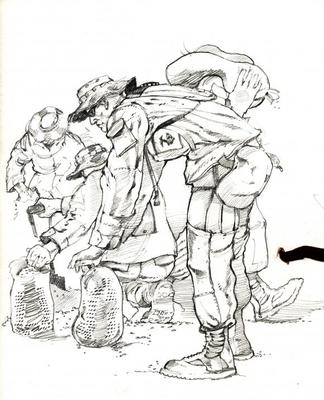 Marine Corps combat art, Global War on Terror: Jack Carrillo, 4, by Sgt. Jack Carrillo