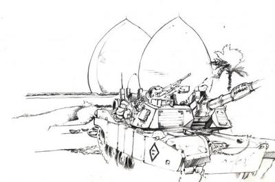 Marine Corps combat art, Global War on Terror: Jack Carrillo, 6, by Sgt. Jack Carrillo