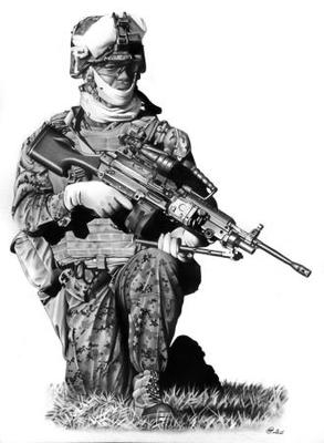 Marine Corps combat art, Global War on Terror: Lance Cpl. Terrance Thorp, by LCpl. Terrance Thorp