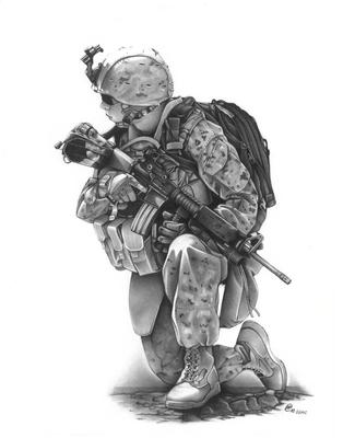 Marine Corps combat art, Global War on Terror: Michael Petersheim, 3, by Michael Petersheim