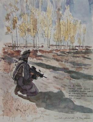 Marine Corps combat art, Global War on Terror: Michael Fay, 13, by CWO2 Michael D. Fay