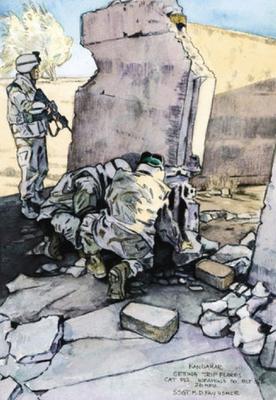 Marine Corps combat art, Global War on Terror: Michael Fay, 14, by CWO2 Michael D. Fay