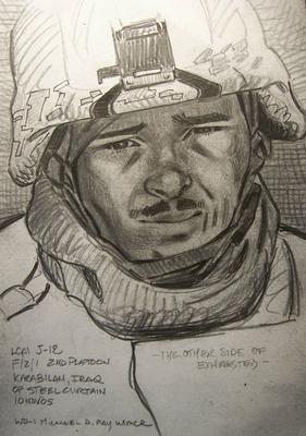 Marine Corps combat art, Global War on Terror: WO Michael Fay, 5, by CWO2 Michael D. Fay
