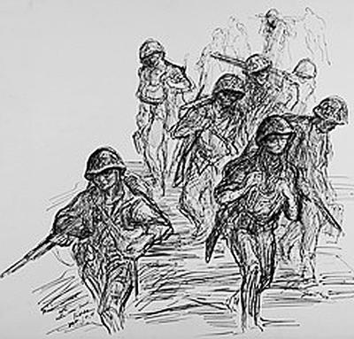 Marine Corps combat art, Korea: John A. Groth, 2, by John A. Groth