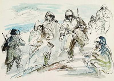 Marine Corps combat art, Korea: John A. Groth, 5, by John A. Groth