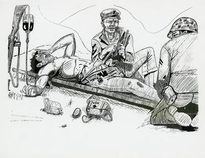Marine Corps combat art, Korea: John Fenwick, 2, by Sgt. John Fenwick