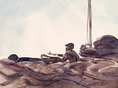 Marine Corps combat art, Second Inter-War Period: Major John T. Dyer, 1, by Major John T. Dyer