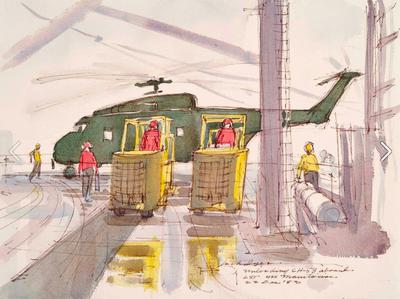 Marine Corps combat art, Second Inter-War Period: Major John T. Dyer, 7, by Major John T. Dyer