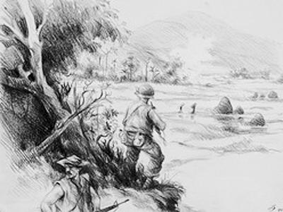 Marine Corps combat art, Vietnam: By 1 St Lt. Benjamin F. Long, 1, by 1st Lt. Benjamin F. Long