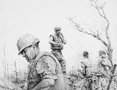 Marine Corps combat art, Vietnam: By 1 St Lt. Benjamin F. Long, 10, by 1st Lt. Benjamin F. Long