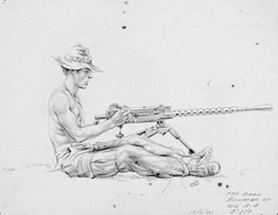 Marine Corps combat art, Vietnam: By 1 St Lt. Benjamin F. Long, 7, by 1st Lt. Benjamin F. Long