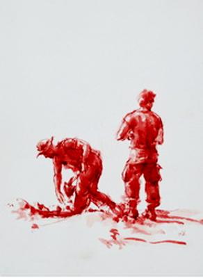 Marine Corps combat art, Vietnam: By 1 St Lt. Benjamin F. Long, 9, by 1st Lt. Benjamin F. Long