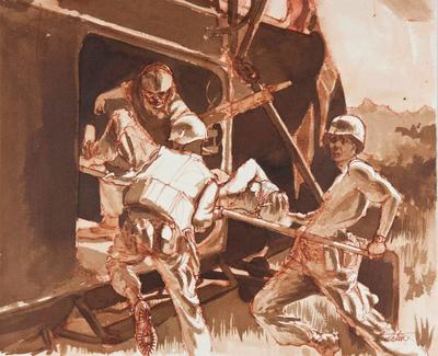 Marine Corps combat art, Vietnam: Corporal James Butcher, 6, by Corporal James Butcher