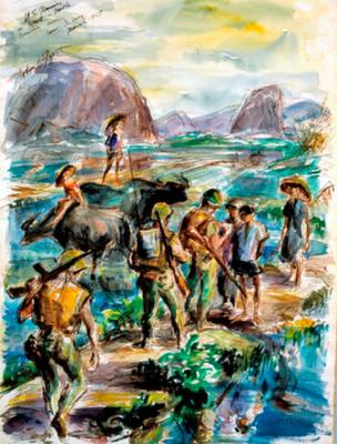 Marine Corps combat art, Vietnam: John Groth, 1, by John A. Groth