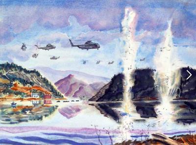 Marine Corps combat art, Vietnam: Major John T. Dyer, 12, by Major John T. Dyer