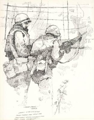 Marine Corps combat art, Vietnam: Sergeant Henry C. Casselli, by CPL Henry Casselli