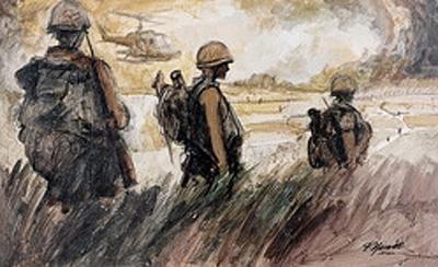 Marine Corps combat art, Vietnam: Sgt Richard L. Yaco, 7, by Sgt. Richard L. Yaco