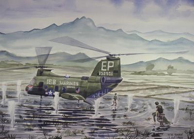 Marine Corps combat art, Vietnam: W.W.Shaw, 6, by W. W. Shaw