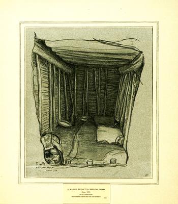 Marine Corps combat art, World War I: A Major's Dug Out at Belleau