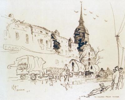 Marine Corps combat art, World War I: Argonne-Meuse Advance, by Lester Hornby