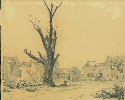 Marine Corps combat art, World War I: Bouresches Village Square