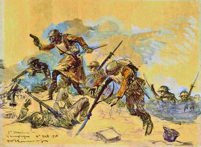 Marine Corps combat art, World War I: John W. Thomason, by Col. John W. Thomason Jr.