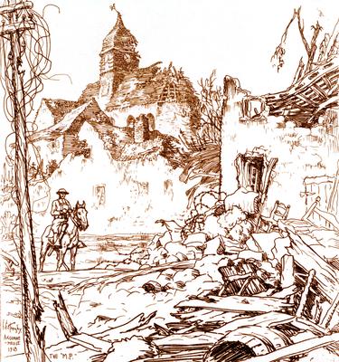 Marine Corps combat art, World War I: The MP Lester Hornby, by Lester Hornby