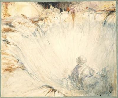 Marine Corps combat art, World War I: Shell-Hole Stuff—Chemin des Dames (ca. 1919, watercolor and pencil on paperboard), by Claggett Wilson