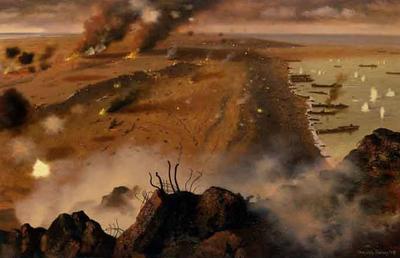 Marine Corps combat art, World War II: By Chesley Bonestell, by Chesley Bonestell