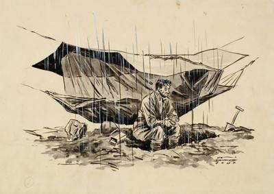 Marine Corps combat art, World War II: By Technical Sergeant Victor P. Donahue, 3, by Technical Sergeant Victor P. Donahue