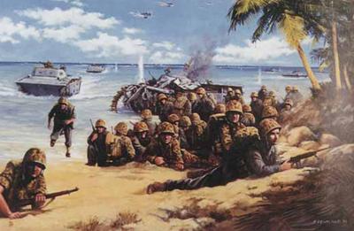 Marine Corps combat art, World War II: David Petland, by David Petland
