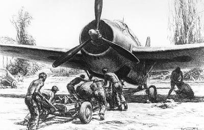 Marine Corps combat art, World War II: Kerr Eby, 22, by Kerr Eby
