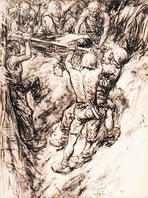 Marine Corps combat art, World War II: Kerr Eby, 23, by Kerr Eby