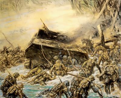 Marine Corps combat art, World War II: Kerr Eby, 40, by Kerr Eby