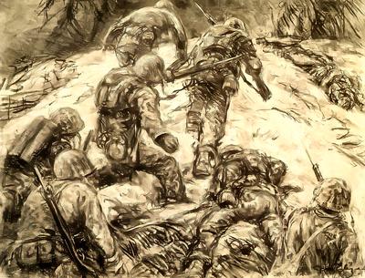 Marine Corps combat art, World War II: Kerr Eby, 41, by Kerr Eby